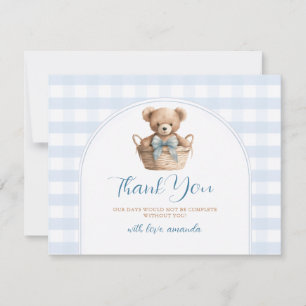 Carte De Remerciements Nous pouvons à peine attendre la Baby Shower Ours