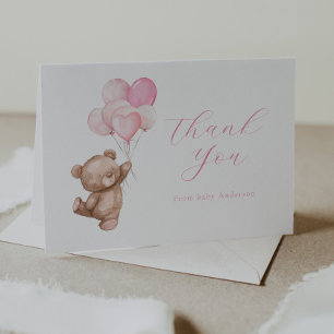Carte De Remerciements Nous pouvons à peine attendre Ours en peluche Cart