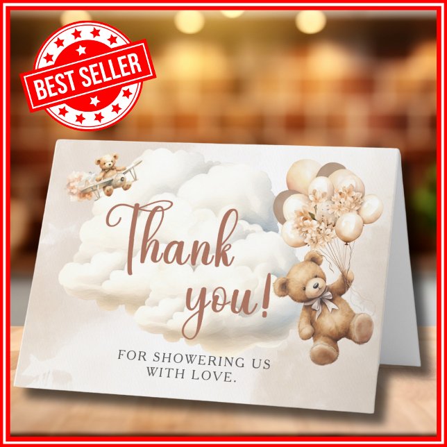 Carte De Remerciements Nous pouvons attendre Boho Baby shower neutre genr (Créateur téléchargé)