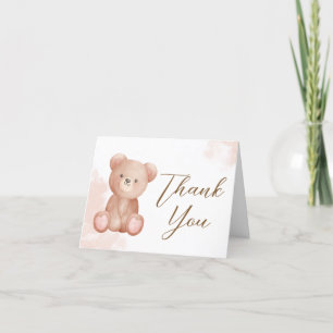 Carte De Remerciements Nous pouvons attendre le Baby shower de l'ours