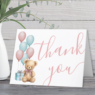 Carte De Remerciements Nous pouvons attendre le Baby shower de l'ours