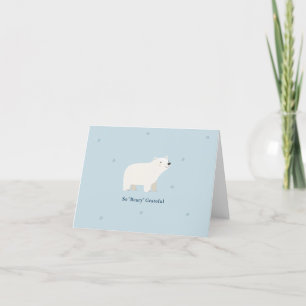 Carte De Remerciements Nous pouvons attendre le Baby shower   Ours polair