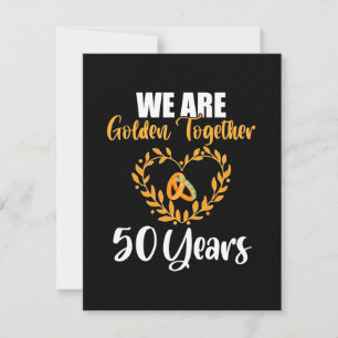 Carte De Remerciements Nous sommes dorés ensemble 50 ans
