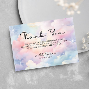 Carte De Remerciements Nous sommes sur le Baby shower Cloud 9