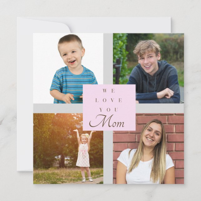 Carte De Remerciements Nous vous aimons maman (Devant)
