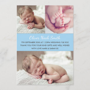 Carte De Remerciements Nouveau bébé faire-part/carte de remerciements
