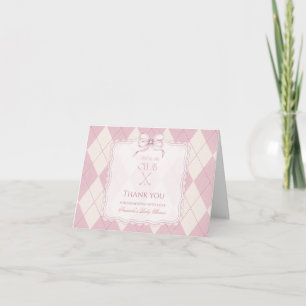 Carte De Remerciements Nouveau dans le Club Rose Fille Golf Baby Shower