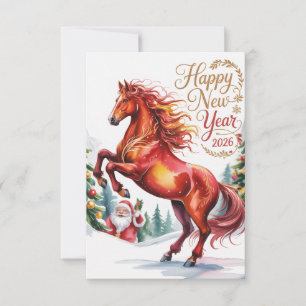 Carte De Remerciements Nouvel An chinois du Cheval 2026