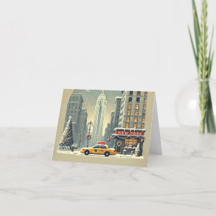 Carte De Remerciements Nouvel An de Noël à New York Vacances de la Stat