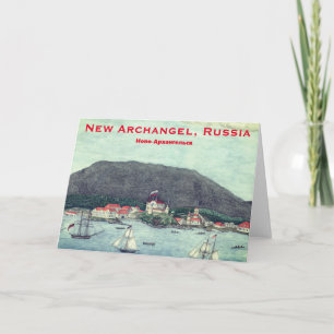 Carte De Remerciements Nouvel-Archange, Russie (Sitka) Peinture