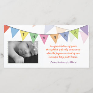 Carte De Remerciements Nouvelle bannière Photocard d'appréciation de
