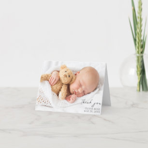 Carte De Remerciements Nouvelle photo de remerciement de bébé