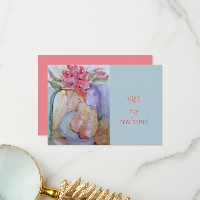 Carte De Remerciements Nouvelles bouteilles en verre et poires à la maiso (Devant/Arrière en situation)