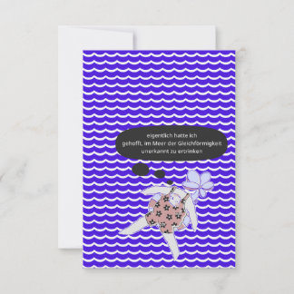 Carte De Remerciements noyés dans la mer d'uniformité