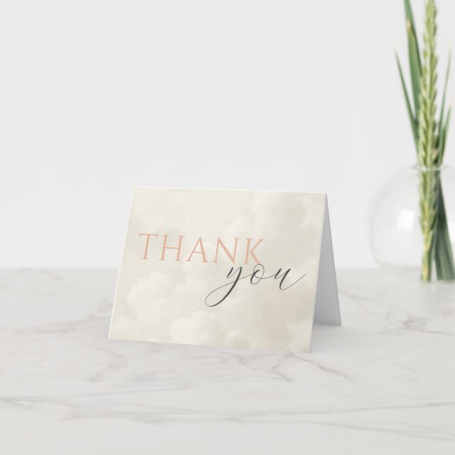 Carte De Remerciements Nuage Neuf nuages Baby showers (Devant)