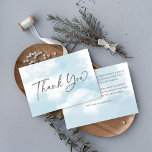 Carte De Remerciements Nuage neuf nuptiale douche pastel gris nuages<br><div class="desc">Douche nuptiale nuageuse merci cartes. L'aquarelle gris pastel obscurcit le carte de remerciements décontracté moderne.</div>