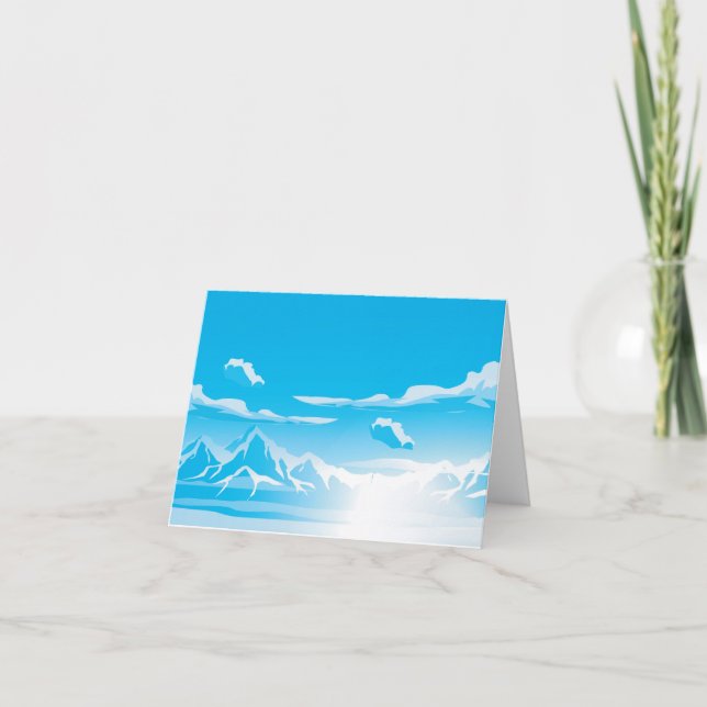 Carte De Remerciements Nuages dans le ciel bleu (Devant)