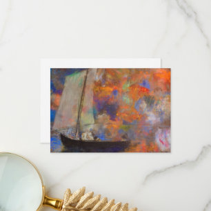 Carte De Remerciements Nuages de fleurs par Odilon Redon
