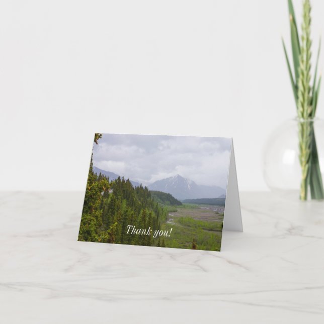 Carte De Remerciements Nuageux À Denali (Devant)