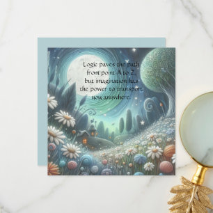Carte De Remerciements Nuit Fantaisiste & Citation