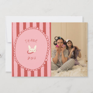 Carte De Remerciements nuitée sommeil anniversaire photo moderne 