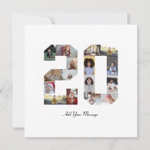 Carte De Remerciements Numéro 20 Collage photo