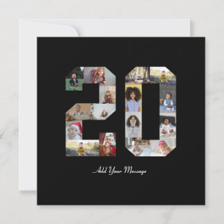 Carte De Remerciements Numéro 20 Collage photo