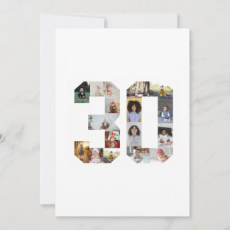 Carte De Remerciements Numéro 30 Collage photo