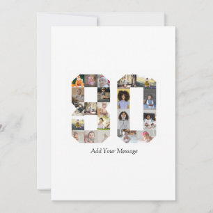 Carte De Remerciements Numéro 80 Collage photo