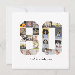 Carte De Remerciements Numéro 80 Collage photo