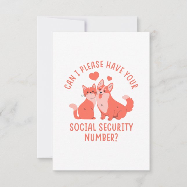 Carte De Remerciements Numéro de sécurité sociale (Devant)