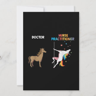 Carte De Remerciements Nurse Practitioner Unicorn Dancing Pole