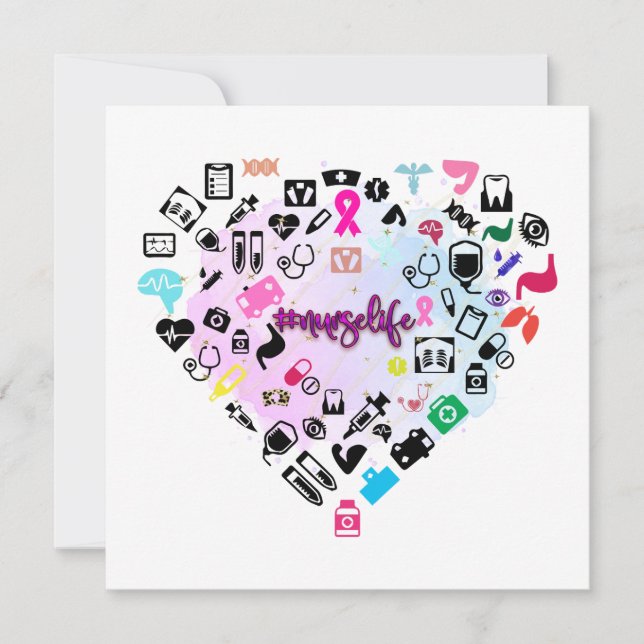 Carte De Remerciements #nurselife, humour de soins infirmiers, luttes d'i (Devant)