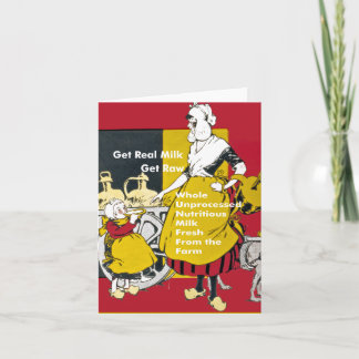 Carte De Remerciements Obtenir du vrai lait - Obtenir du Poster vintage c