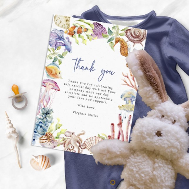 Carte de remerciements Océan (Créateur téléchargé)