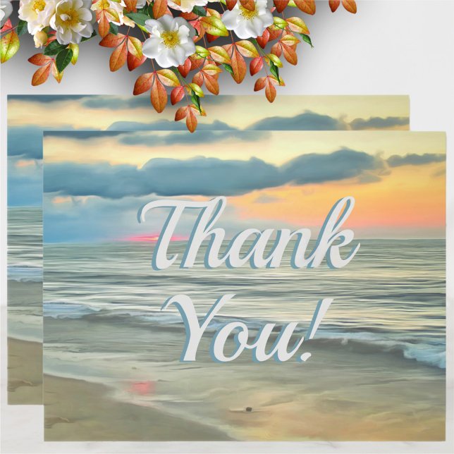Carte De Remerciements Ocean Sunset 0735 (Créateur téléchargé)