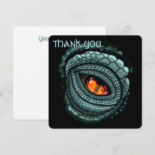 Carte De Remerciements Œil de prédateur reptile primal