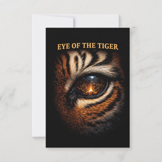 Carte De Remerciements Œil du Tigre (Devant)