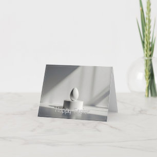 Carte De Remerciements Œuf de Pâques minimaliste sur un piédestal moderne