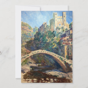 Carte De Remerciements OEuvre d'art Claude Monet - Le Château de Dolceacq
