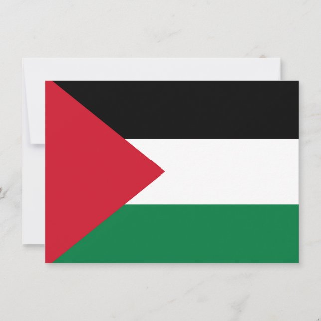 Carte De Remerciements officiellement l'État de Palestine drapeau du pays (Devant)