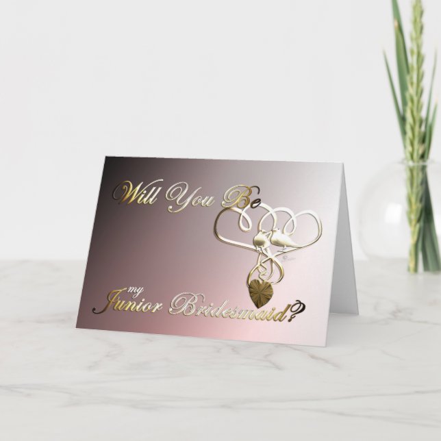 Carte De Remerciements Offre d'invitation pour mariage de Bridesmaid juni (Devant)