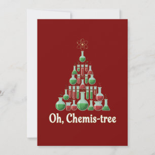 Carte De Remerciements Oh Arbre de Chimie Drôle de Science Chimie Noël