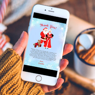 Carte De Remerciements Oh Bébé Santa & Baby Shower de Mme Claus