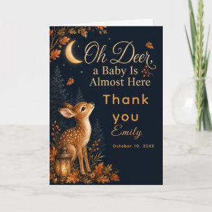 Carte De Remerciements Oh Cerf Baby Shower Automne