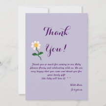 Oh Girl! Jolie Fille Baby Shower Fleur de Daisy
