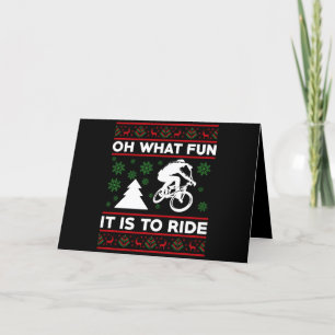 Carte De Remerciements Oh Quelle Joie De Faire Du Vélo Noël