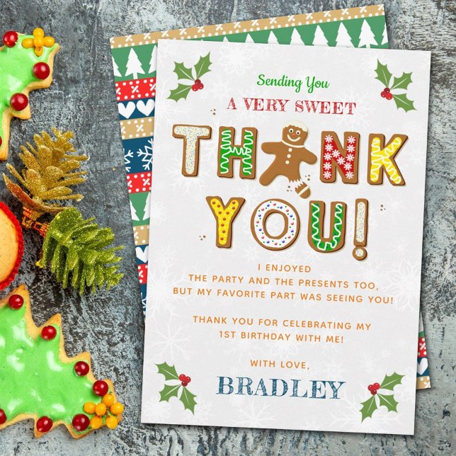 Carte De Remerciements Oh, Snap ! Gingerbread Cookie N'importe quel âge A (Créateur téléchargé)