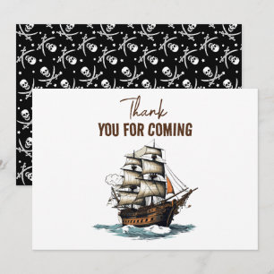Carte De Remerciements Ohé ! Navire Pirate 8e Anniversaire