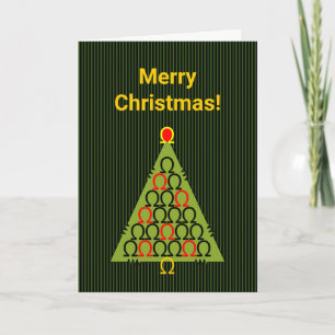 Carte De Remerciements Ohm Christmas Tree Christmas Card